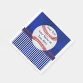 赤・白・青の野球パーソナライズされたナプキン スタンダードランチョンナプキン (角)