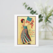 赤、白、青の3つの応援 ポストカード (スタンド正面)