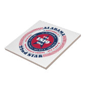 赤、白、青アラバマのセラミックタイル タイル (側面)