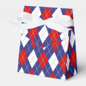 赤、白、青アーガイルの2党特典ボックス、テント フェイバーボックス (正面サイド)