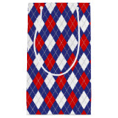 赤、白 – 青アーガイル2抱き枕S スモールペーパーバッグ (正面)