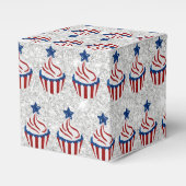赤・白・青カップケーキ7月4日グリッター フェイバーボックス (正面サイド)
