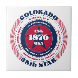 赤、白、青コロラドのセラミックタイル タイル