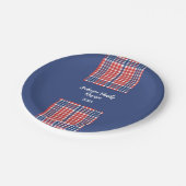 赤・白・青ジンジャムファミリー懇親会 ペーパープレート (アングル)