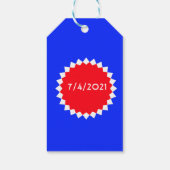 赤・白・青スターバストモノグラム ギフトタグ (裏面)