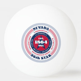 赤、白、青ネバダの円 卓球ボール