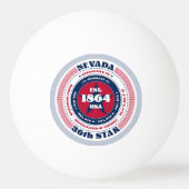 赤、白、青ネバダの円 卓球ボール (裏面)