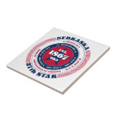 赤、白、青ネブラスカのセラミックタイル タイル (側面)