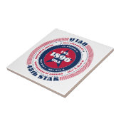 赤・白・青ユタの陶磁器タイル タイル (側面)