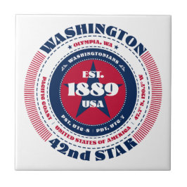 赤、白、青ワシントンセラミックタイル タイル