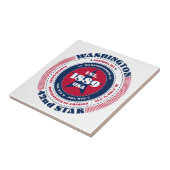 赤、白、青ワシントンセラミックタイル タイル (側面)