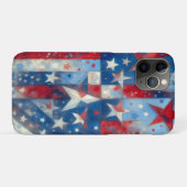 赤・白・青抽象芸術米国国旗の愛国心 Case-Mate iPhoneケース (裏面(横))
