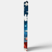 赤・白・青抽象芸術米国国旗の愛国心 Case-Mate iPhoneケース (裏面 / 右)