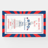 赤・白・青7月4日パーティー 横断幕 (横)