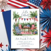 赤・白・青7月4日 招待状