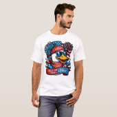 赤 白 青 アヒル Tシャツ (正面フル)