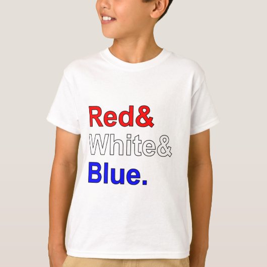 赤 白 青 | アメリカ国旗の色 Tシャツ (正面)