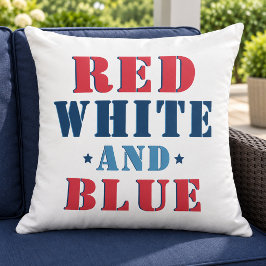 赤 白 青 アメリカ独立記念日 クッション