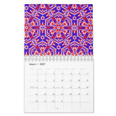 赤、白、青 カレンダー (3月 2027)