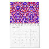 赤、白、青 カレンダー (3月 2026)