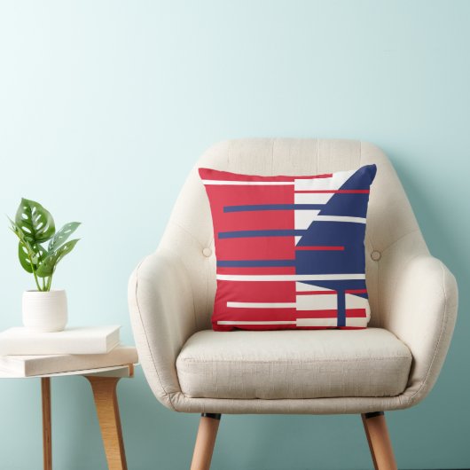 赤、白、青 クッション (椅子)