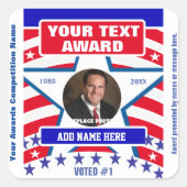 赤、白、青 スクエアシール (正面)