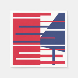 赤、白、青 スタンダードカクテルナプキン