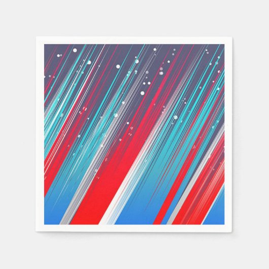 赤、白、青 スタンダードカクテルナプキン (正面)