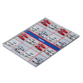 赤 白 青 スポーティ スポーツカー 10代のジャーナル ノートブック (左側)