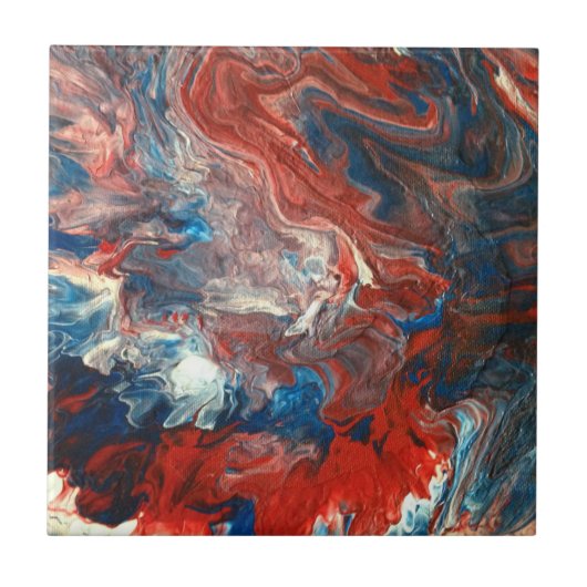 赤、白、青 タイル (正面)