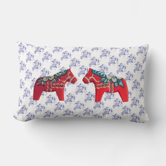 赤、白、青、ダラも枕 ランバークッション (正面)