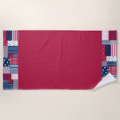 赤、白、青 ビーチタオル (正面)