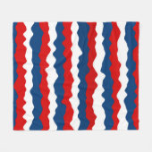 赤、白、青 フリースブランケット (正面(横))