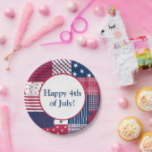 赤、白、青 ペーパープレート (パーティー)