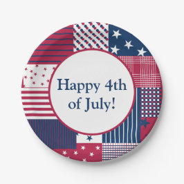 赤、白、青 ペーパープレート