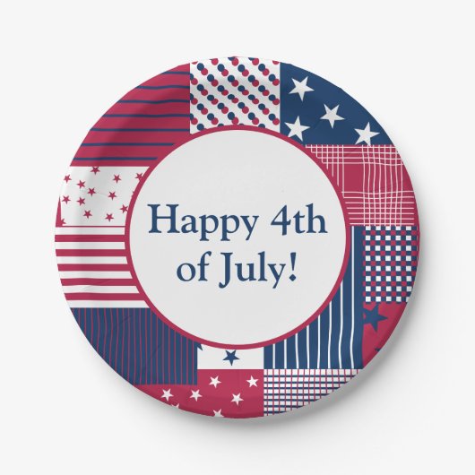 赤、白、青 ペーパープレート (正面)