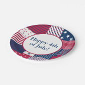 赤、白、青 ペーパープレート (アングル)