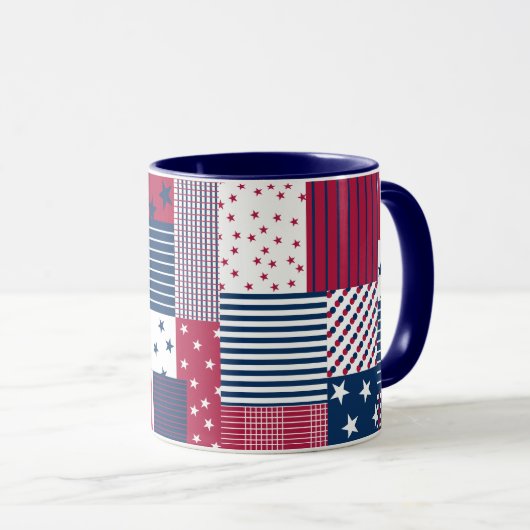 赤、白、青 マグカップ (正面右)