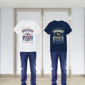 赤、白、青、信仰の良い戦いを戦う Tシャツ