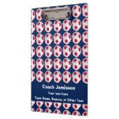 赤、白、青、名前、コーチサッカー感謝していのコーチ クリップボード (左)