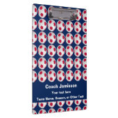 赤、白、青、名前、コーチサッカー感謝していのコーチ クリップボード (右)