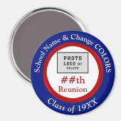 赤、白、青、安いクラス懇親会の好意、 マグネット (正面/裏面)