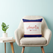 赤，白，青，旗，星，矢， 7月4日 クッション (椅子)