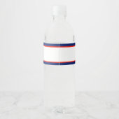 赤，白，青，旗，星，矢， 7月4日 ペットボトルラベル (裏面)