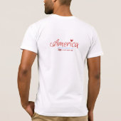 赤,白,青,旗,星,矢, 7月4日 Tシャツ (裏面)
