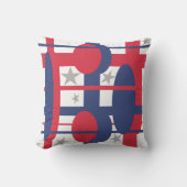 赤、白、青（星あり） アウトドアクッション (正面)