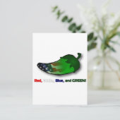 赤、白、青、緑 ポストカード (スタンド正面)