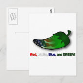 赤、白、青、緑 ポストカード (正面/裏面)