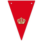 赤、白、青、黄金の王冠 バンティングフラッグ (第1の旗)