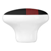 赤、白、黒のジオメトリックドアノブ セラミックノブ (側面)